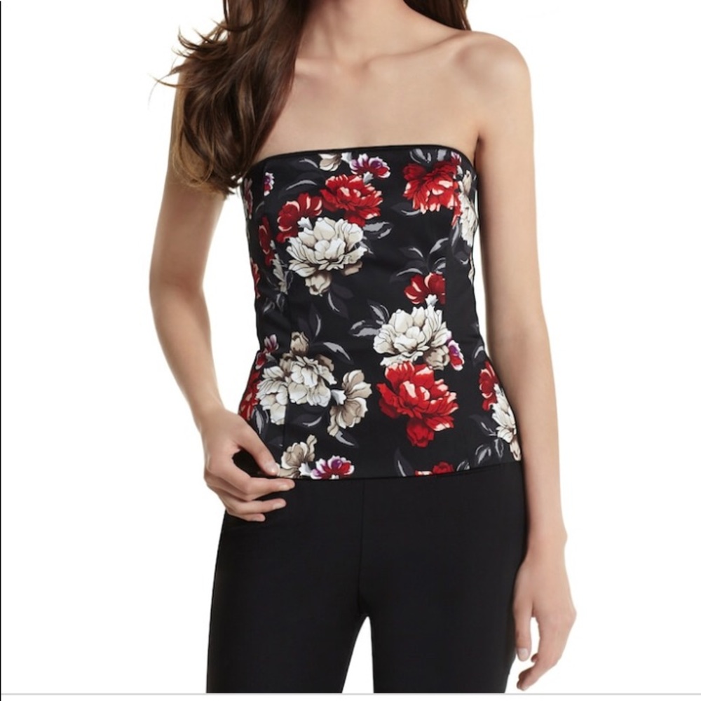 WHBM White House black market floral bustier 8